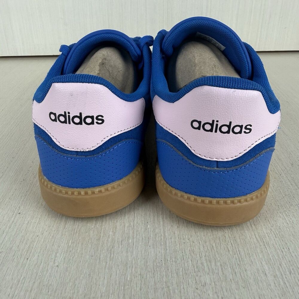 Adidas Breaknet Sleek Womens Size 8 Blue Pink Athletic Suede Shoes Sneakers - Picture 5 of 12